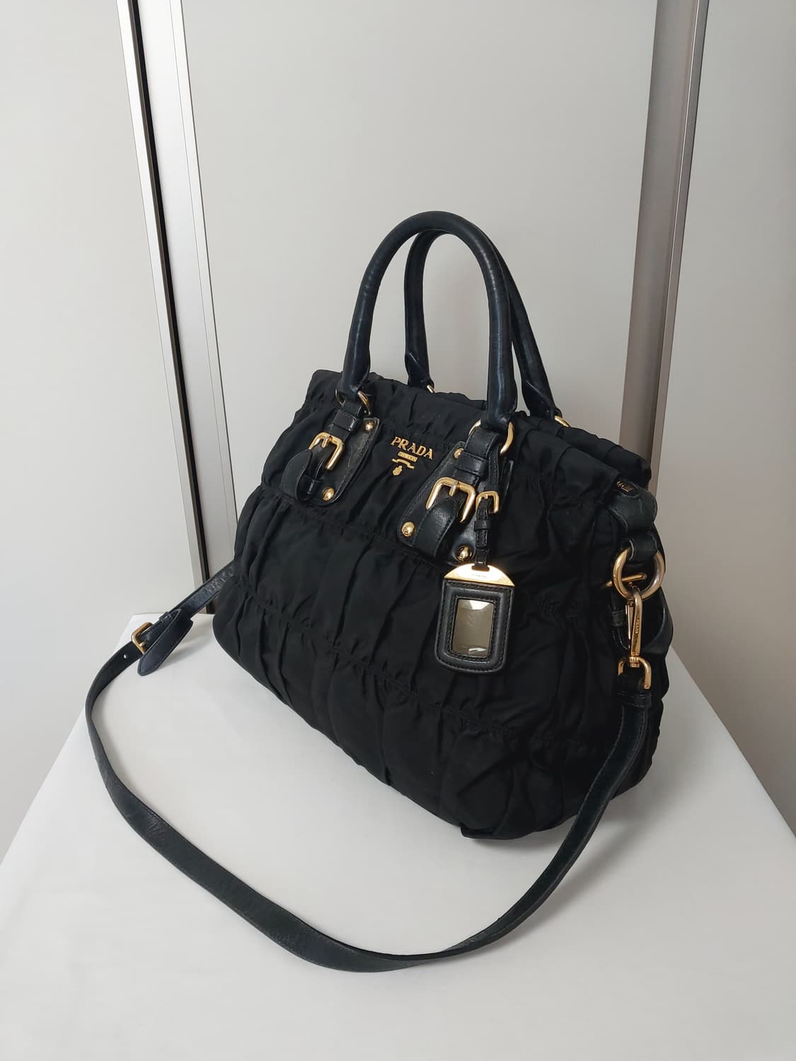 [정품] 프라다 BN1336 포코노 고프레 블랙 토트백 3-WAY 상품이미지3