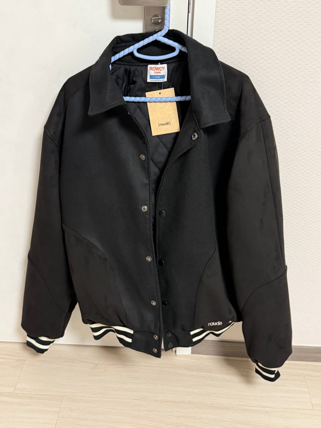 라우디 비건 스웨이드 바시티 자켓(새상품) 상품이미지3