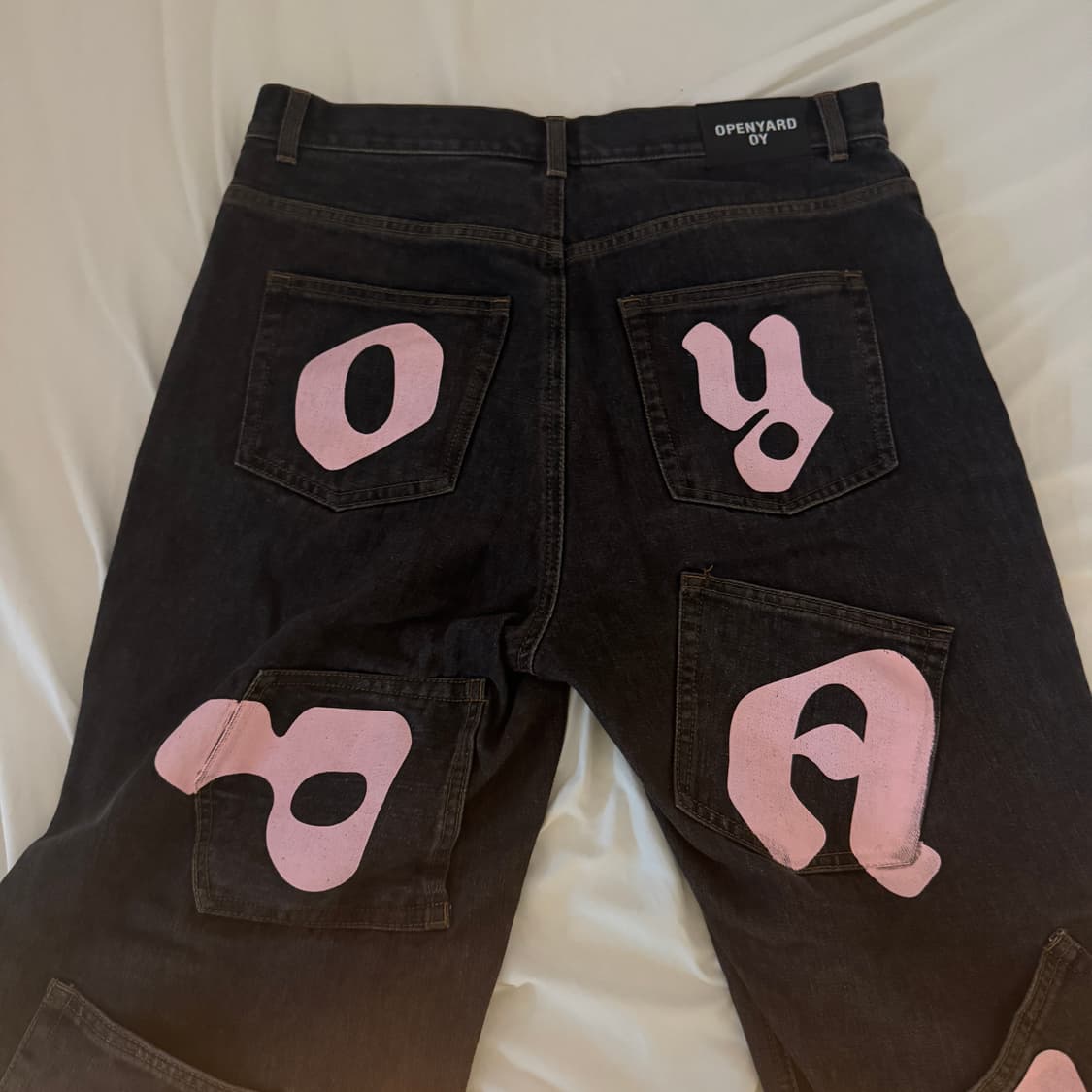 오와이 바지 LOGO EIGHT POCKET DENIM BAGGY PAN 상품이미지2