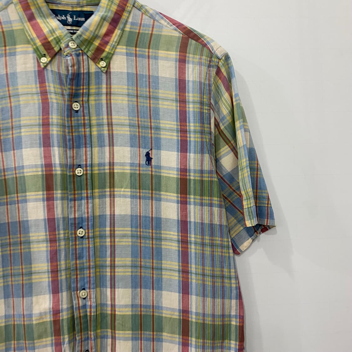 폴로 체크 반팔셔츠(M) 상품이미지3