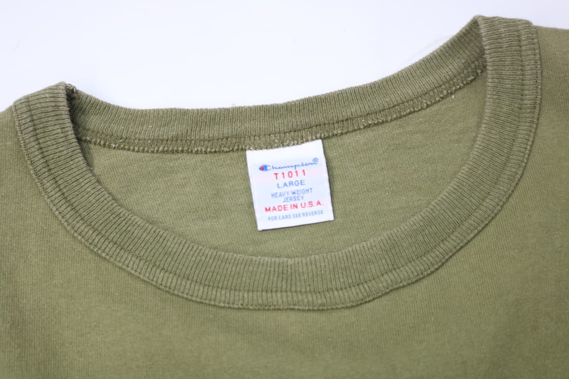 챔피온 T1011 USA 메이드 빈티지 포켓 반팔 티셔츠 오키드 (L) 상품이미지4
