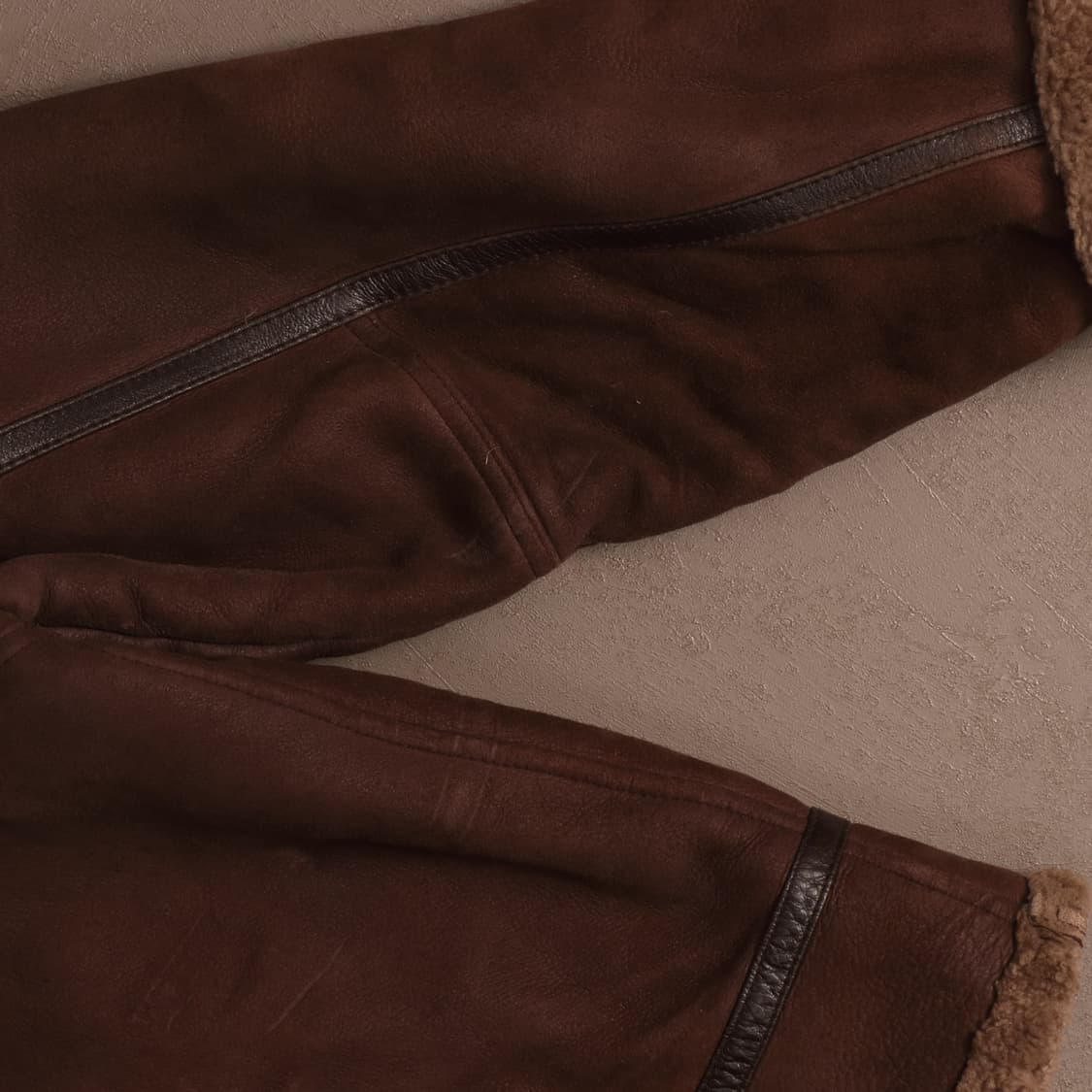 90's B-3 양가죽 레더 양털 무스탕 A1828 상품이미지7