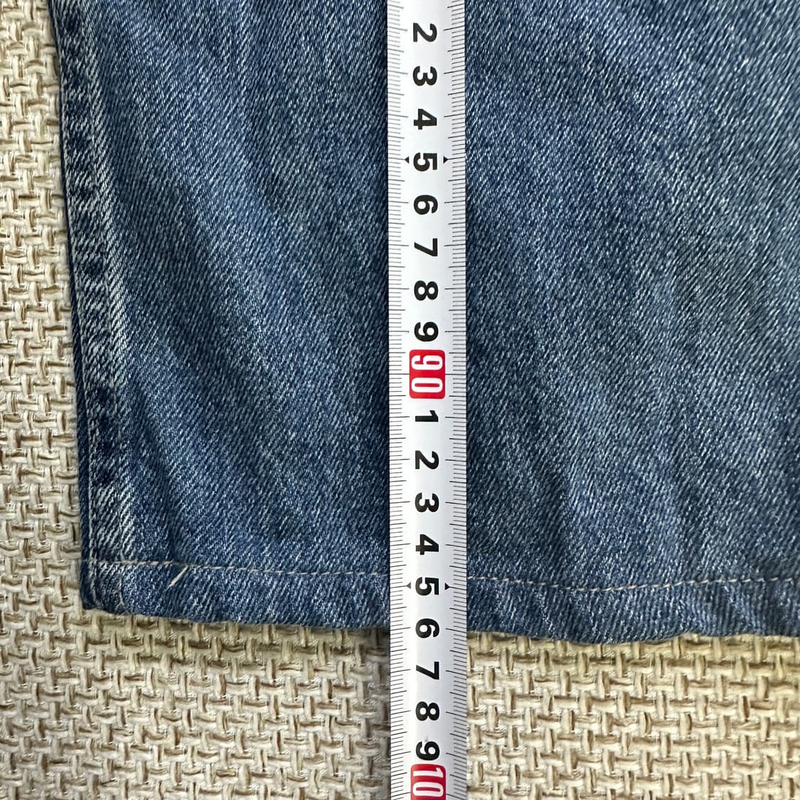 71 유니클로 데님 배기 커브 진 0410D 상품이미지6