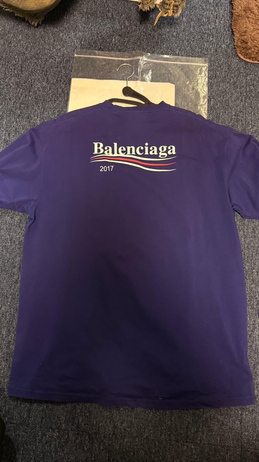 발렌시아가 100주년 기념 웨이브로고 블루 M사이즈 상품이미지2