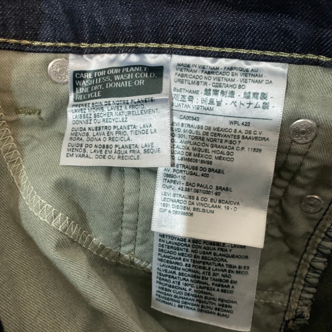 29인치 리바이스 511  워싱 스판 진청 데님 청바지 상품이미지6