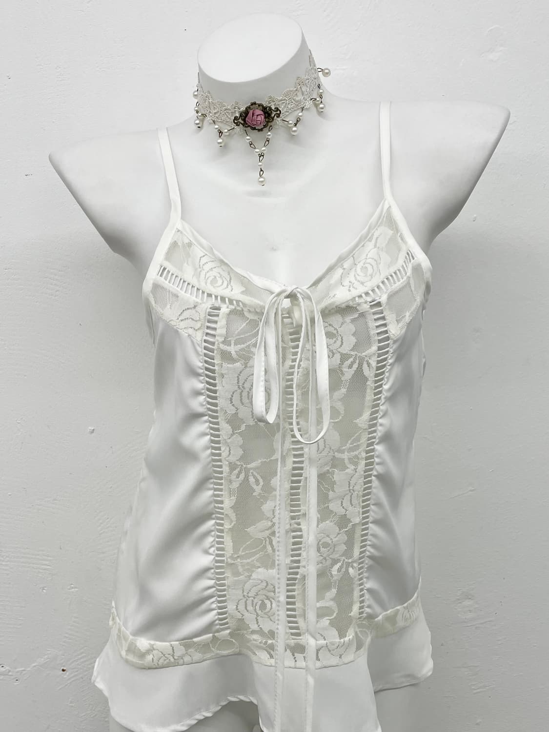 퓨어 로즈 리본 슬립 상품이미지2