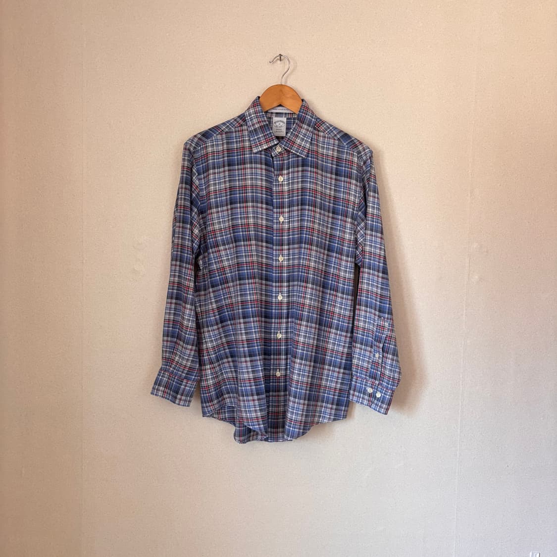 브룩스 브라더스 리젠트 체크 셔츠 M 이태리 수입 원단 상품이미지2