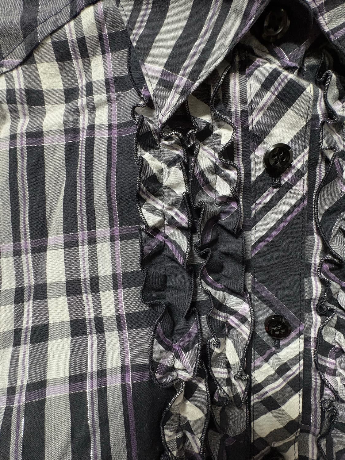 퍼플 프릴 셔츠 상품이미지4