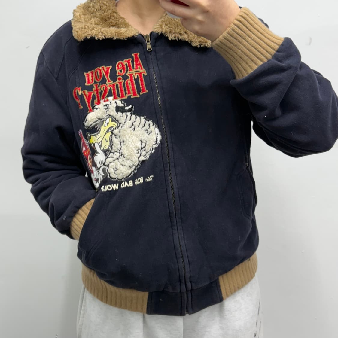 [XL] ask 네이비 집업 자켓 상품이미지2