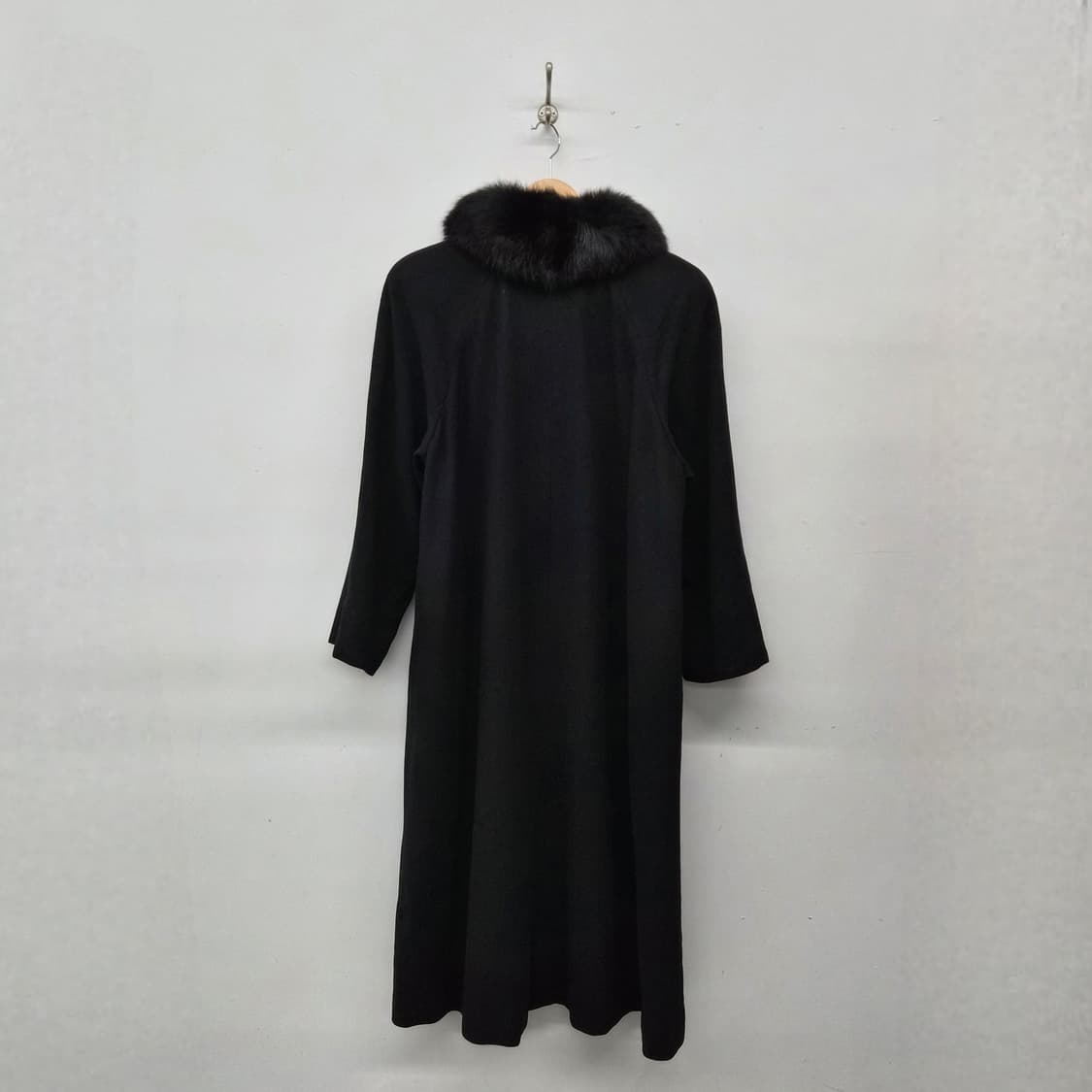 캐시미어 100% 블랙 밍크 퍼 롱 코트 여성 M 상품이미지5