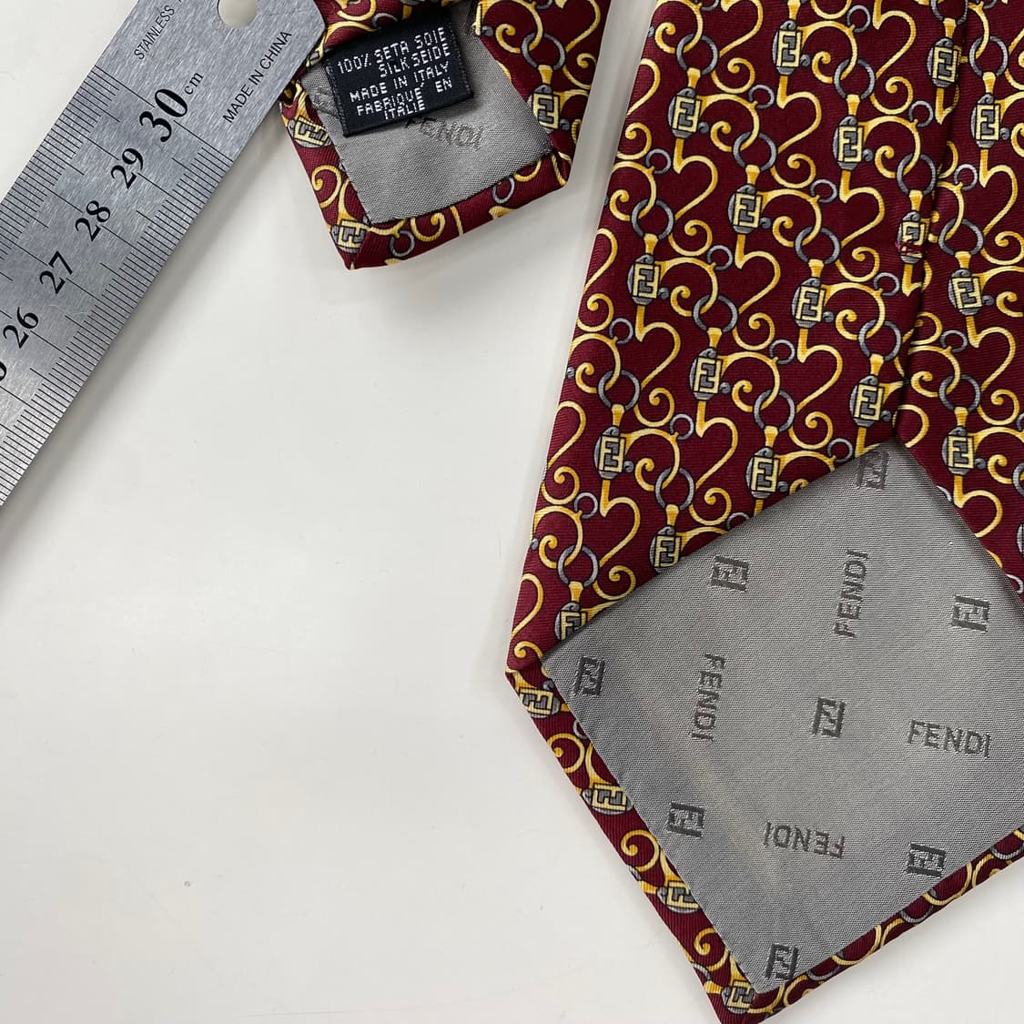 펜디 (FENDI) FF모노그램 명품 정품 넥타이 상품이미지6