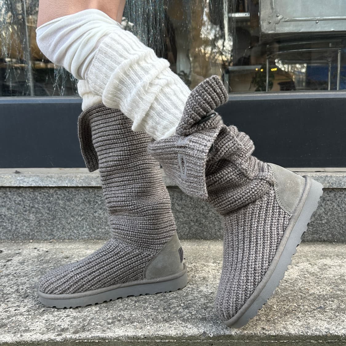 00s 그레이 니트 카디 어그 부츠 상품이미지6