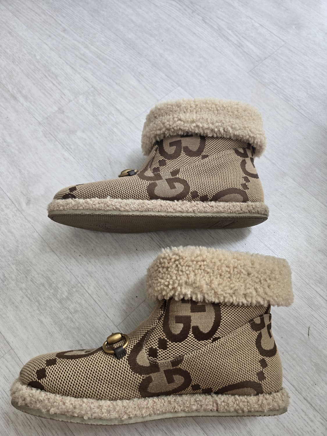 (정품) 구찌 GG 홀스빗 부츠 36 (털 어그부츠 명품 여자 신발) 상품이미지3