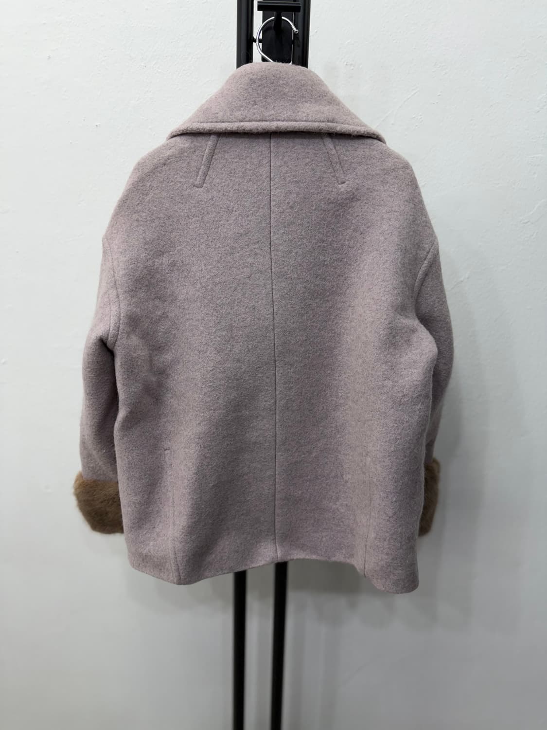 정품) 랑방 컬렉션 한섬 밍크퍼프 소매 코트 82 상품이미지5