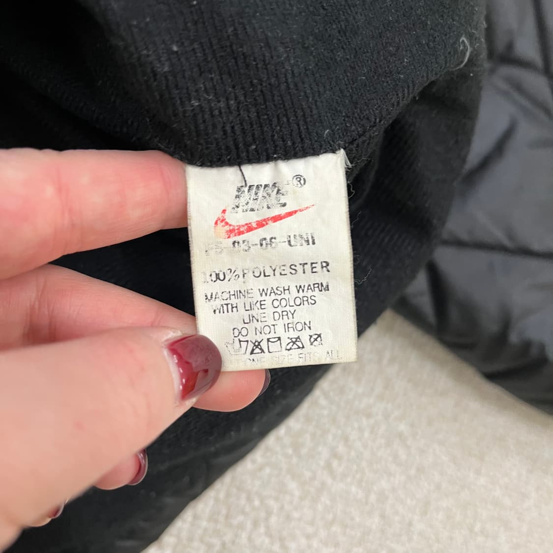 [XL] 나이키 올드스쿨 금색 로고 퀄팅 경량 패딩 자켓 0106M1 상품이미지3