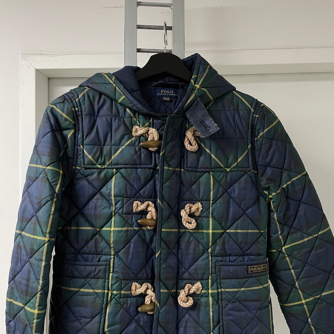 폴로 랄프로렌 타탄 체크 퀄팅 자켓 L12-14(W) 상품이미지2