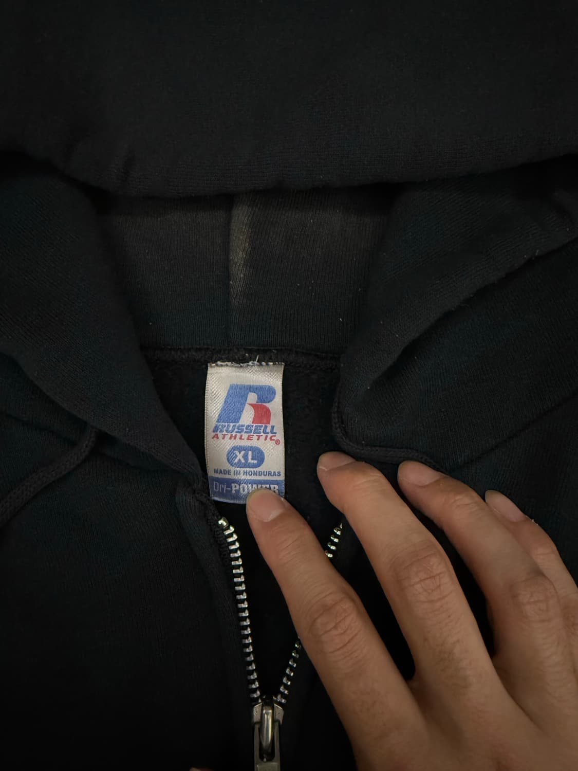 00s 러셀 후드집업 블랙 상품이미지5