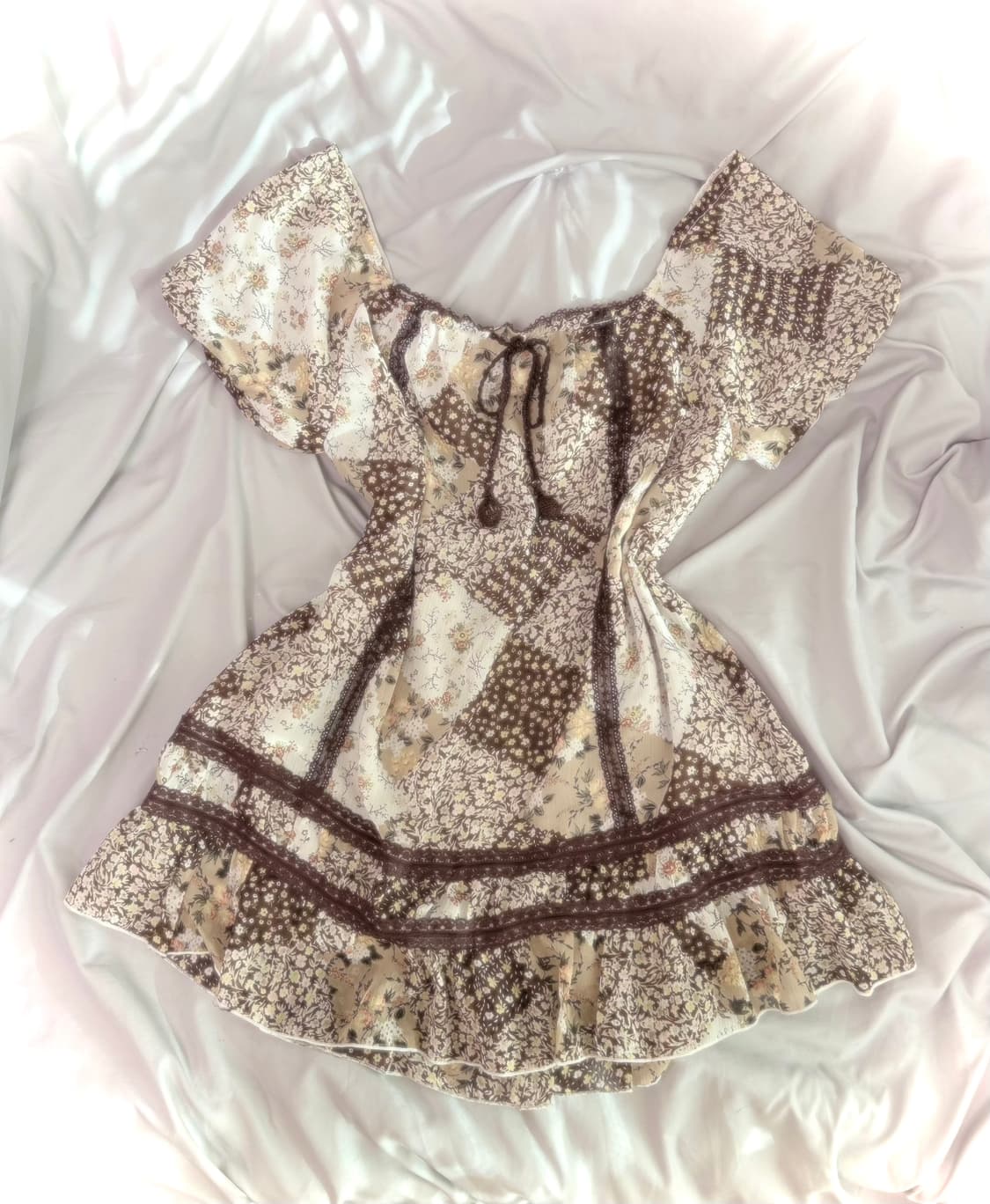 엑시즈팜 도토리 패치 프린팅 원피스 너드 니혼진 하구미 모리걸 아오이유우 상품이미지1