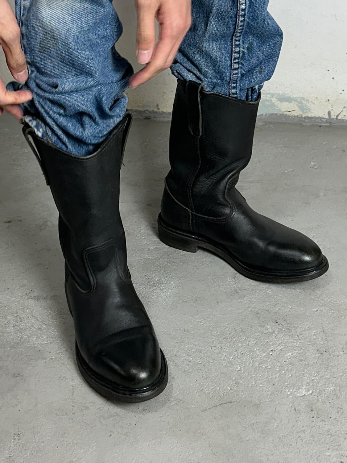 00's OG USA Made 레드윙 1125 페코스 블랙 웨스턴 부츠 상품이미지3