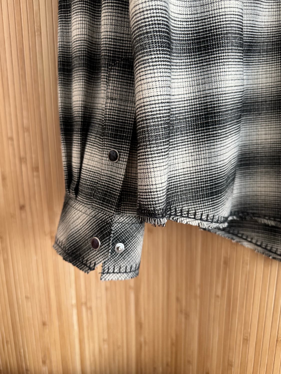 L사이즈 렉토(RECTO) 옴브레 체크 셔츠 상품이미지4