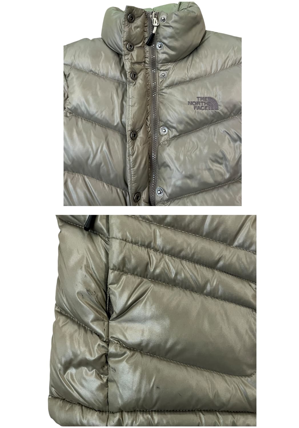 노스페이스 700 다운 패딩 카키 S #csz1757 상품이미지5