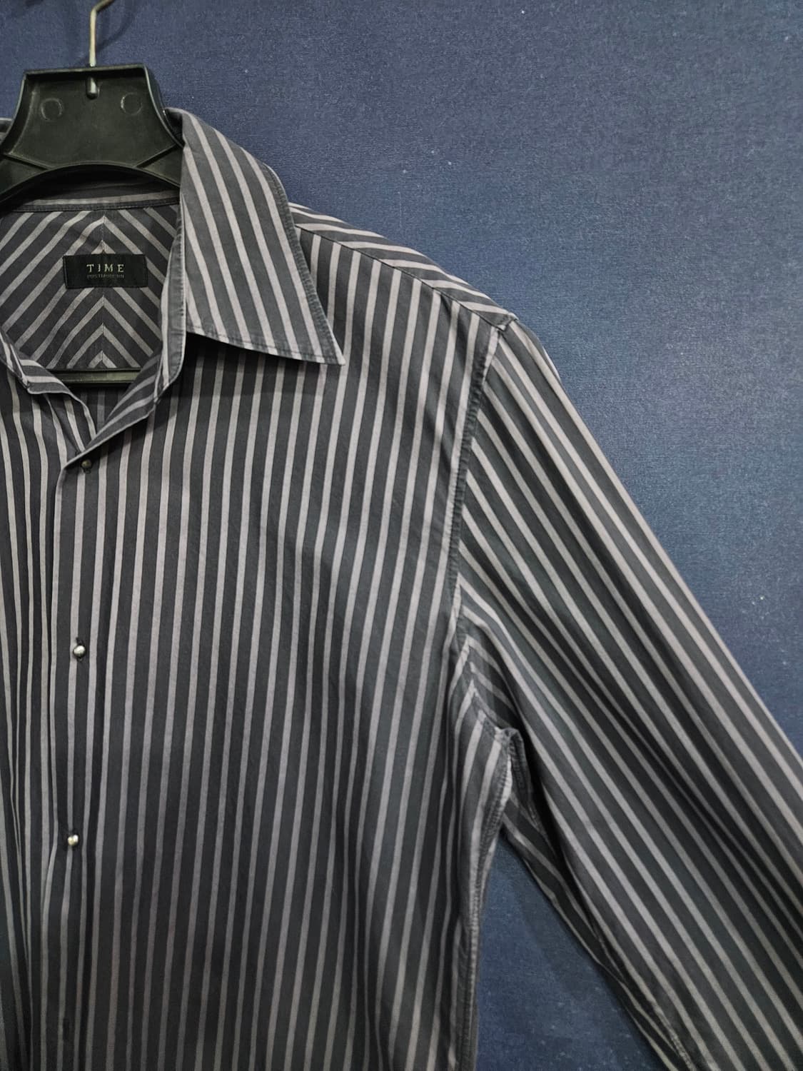 타임옴므 스트라이프 줄무늬 남성 슬림핏 95 긴팔셔츠  상품이미지4