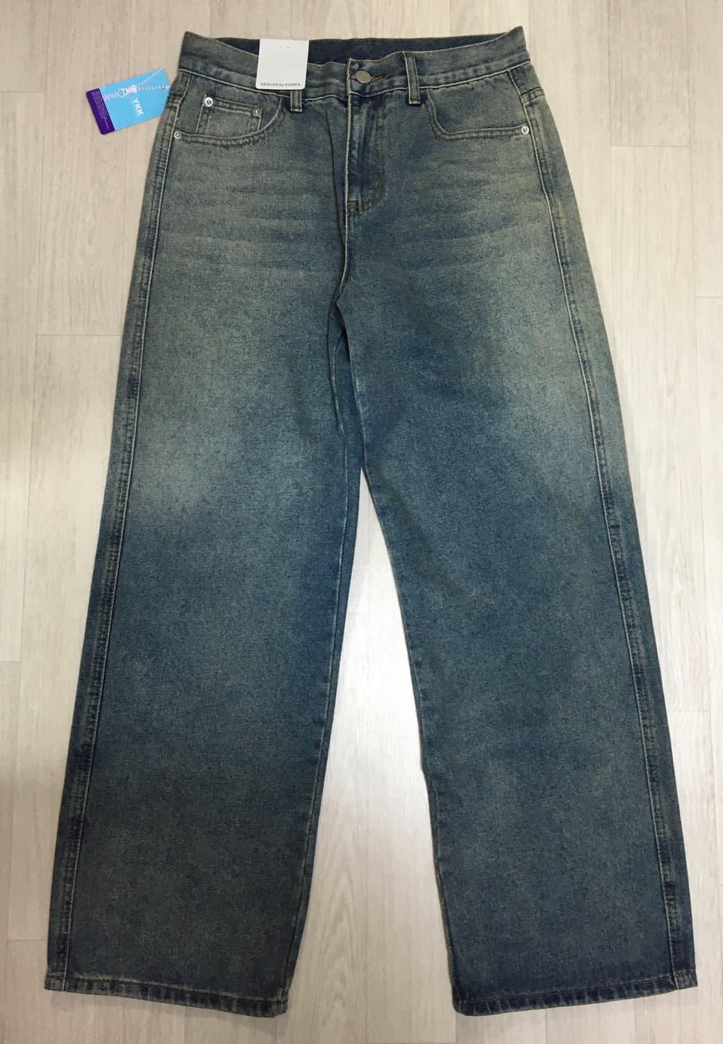 낫띵인커먼 빈티지 브러쉬 워싱 세미와이드 데님팬츠 상품이미지3