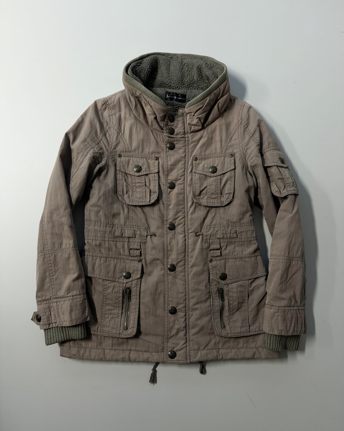 하이 넥 스트링 유틸리티 히든 후디드 자켓 상품이미지5