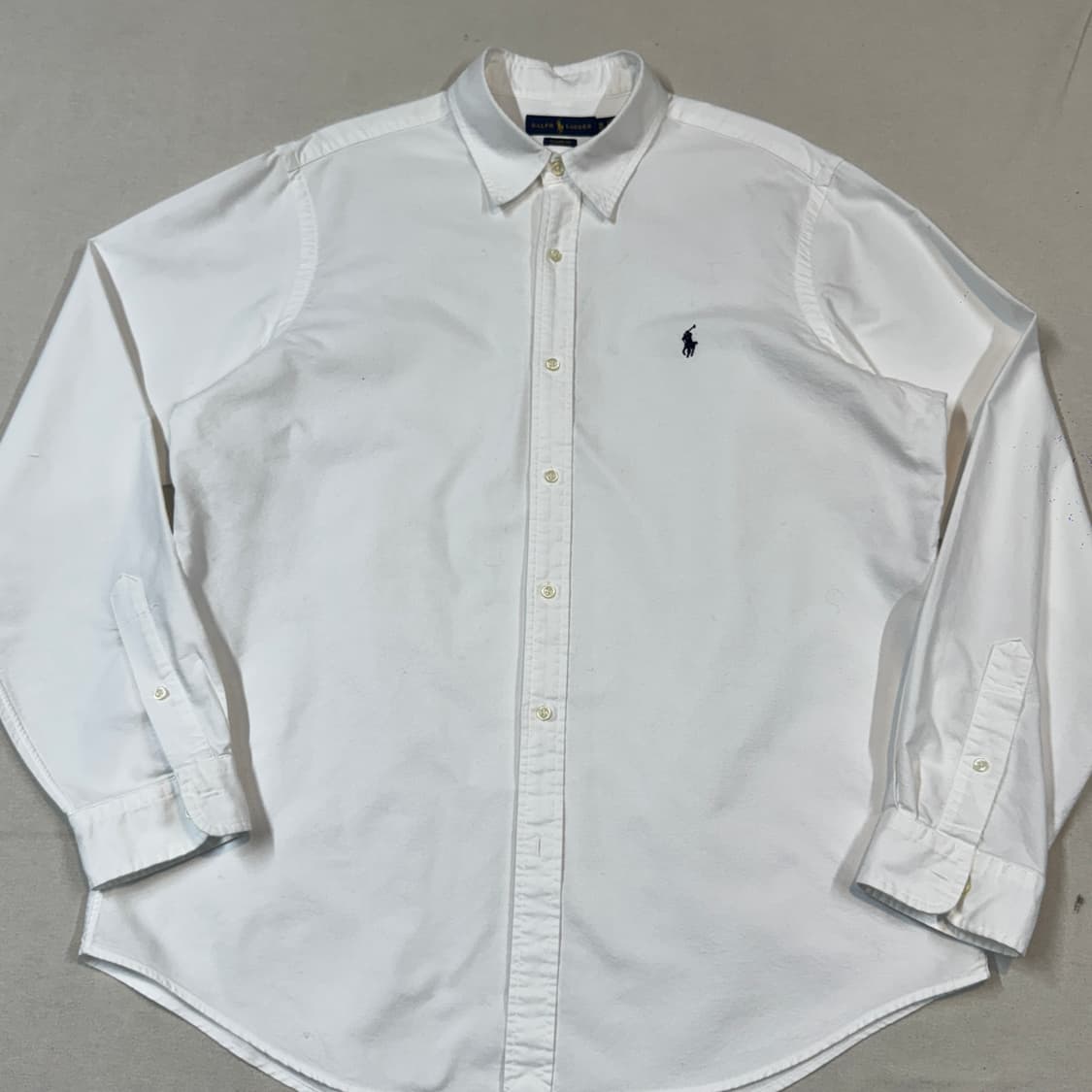 XL) 폴로 랄프로렌 클래식핏 가먼트다이 옥스포드 셔츠 큐알탭 신형 상품이미지2
