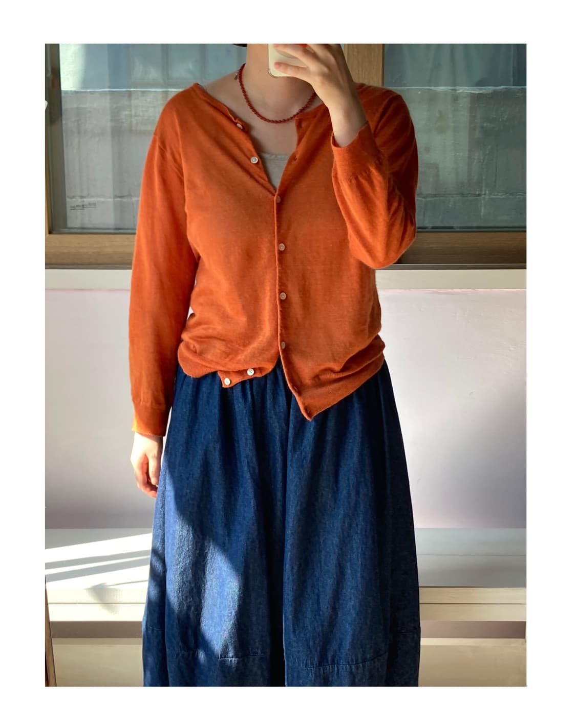 오렌지 라미 가디건 상품이미지3