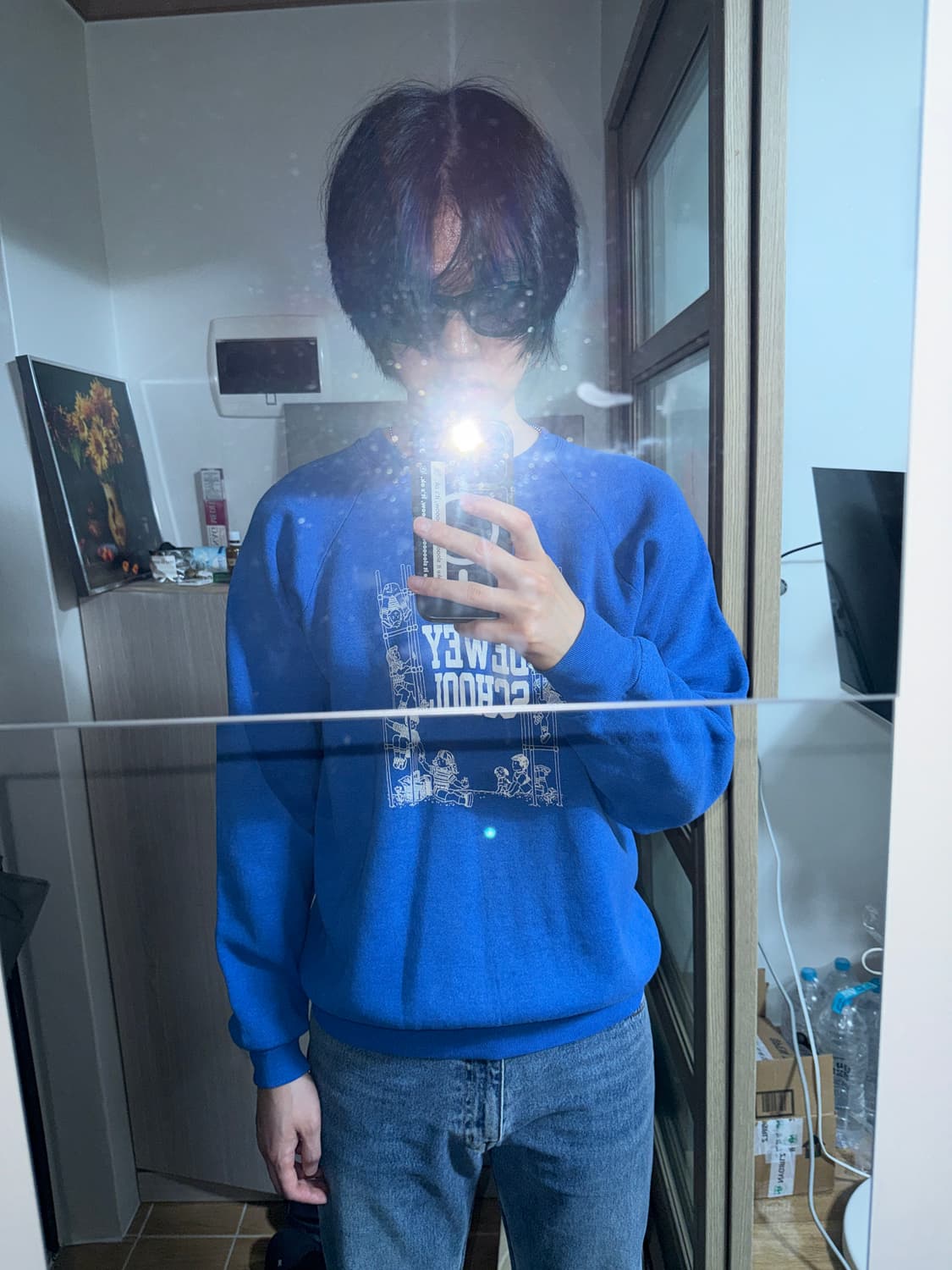 80-90s Deway School 헤인즈 스웻셔츠 상품이미지1