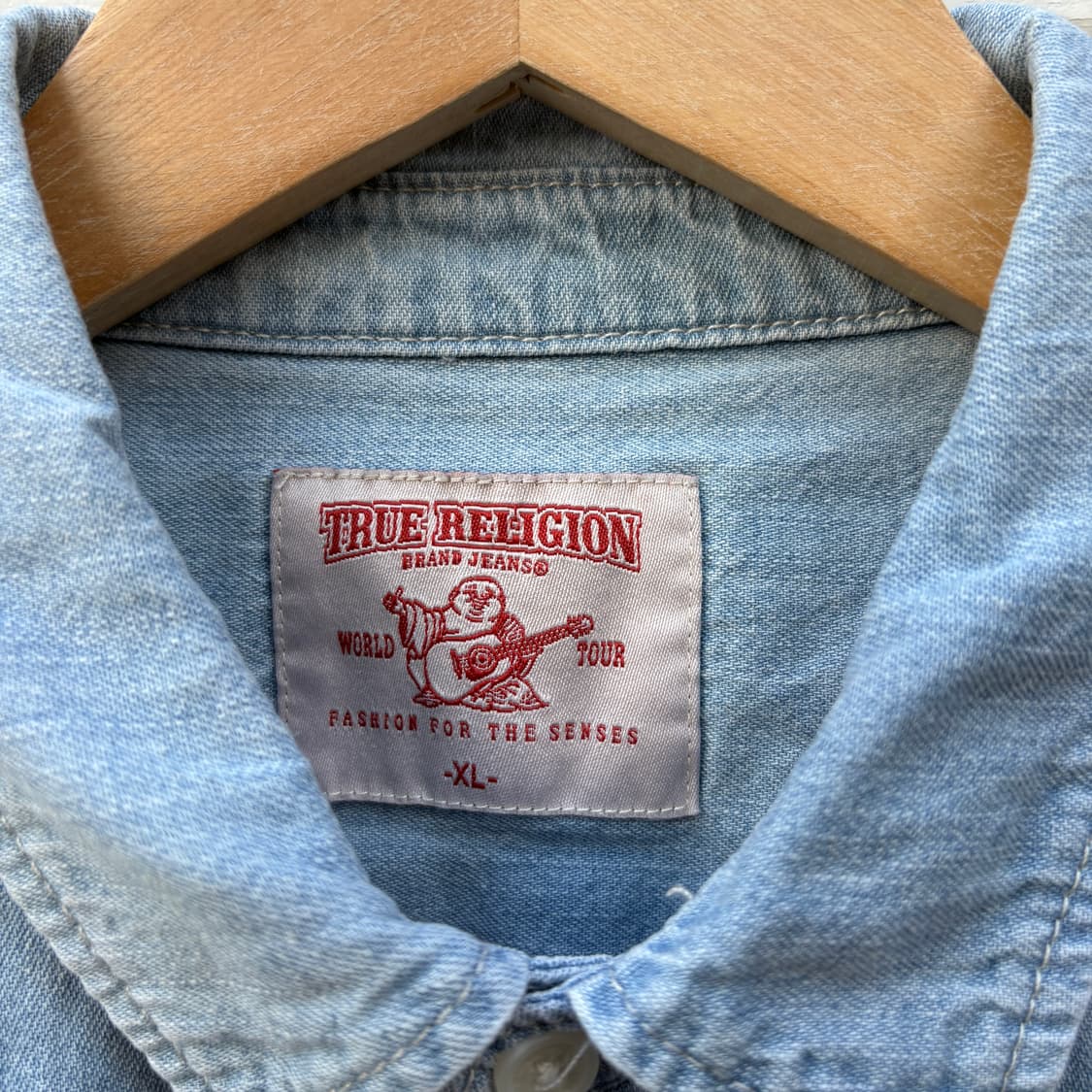 True Religion 트루릴리전 데님 반팔 셔츠 상품이미지3