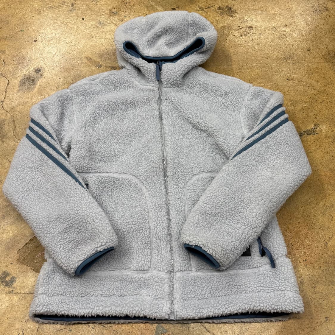 아디다스 블루 패딩 후리스 양면 자켓 상품이미지7