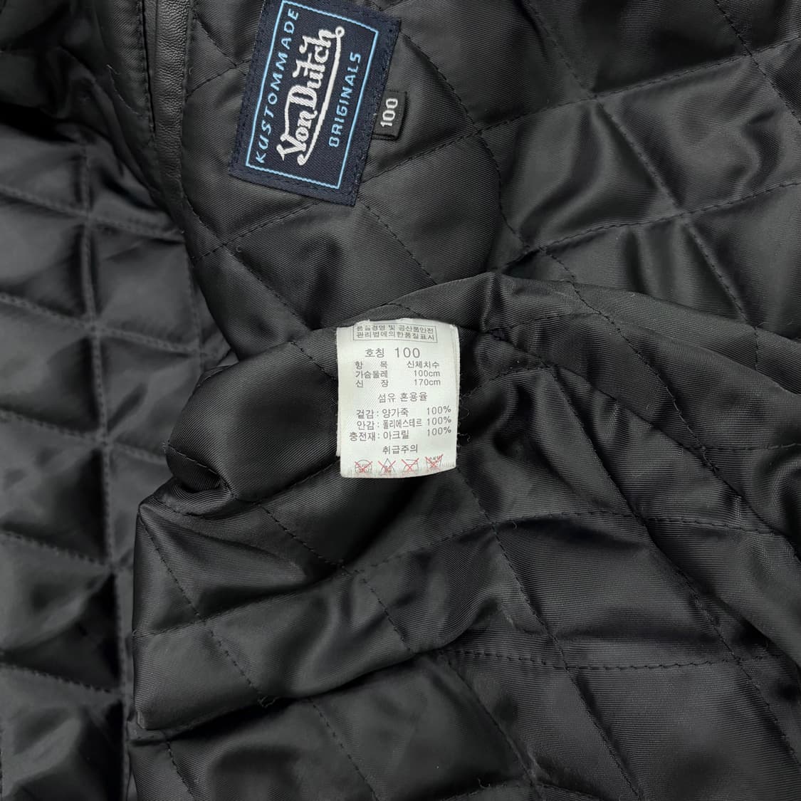 Von Dutch 본더치 양가죽 라이더 레더 자켓 100 L 상품이미지4