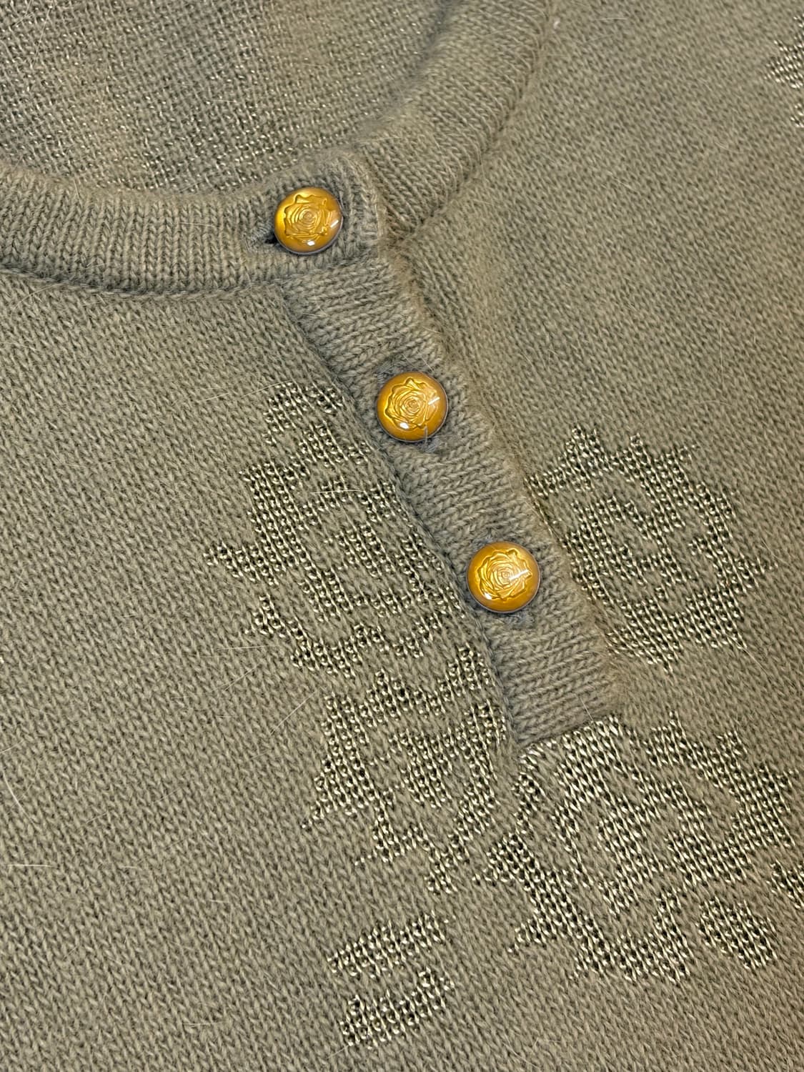 [일본빈티지] 로즈 그린 니트 상품이미지3