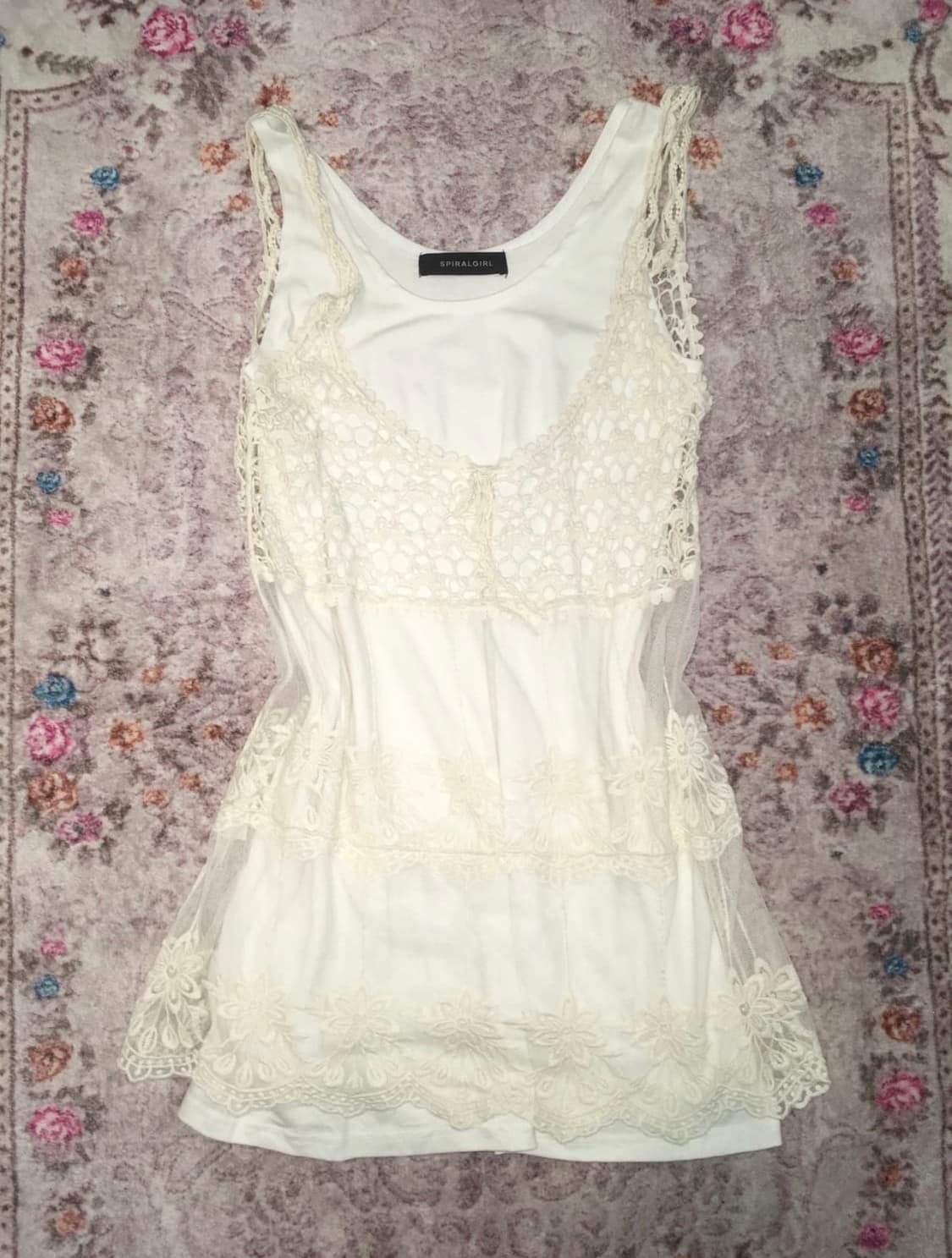 jpn vintage crochet lace sleeveless + iv 상품이미지1
