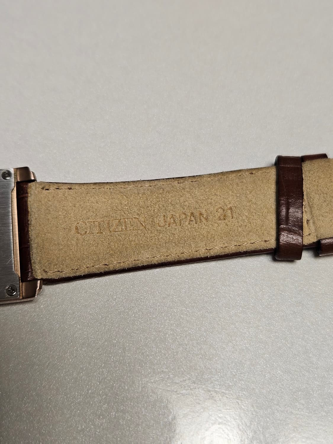 빈티지 시티즌 탱크 에코드라이브 사각 가죽 시계 상품이미지7