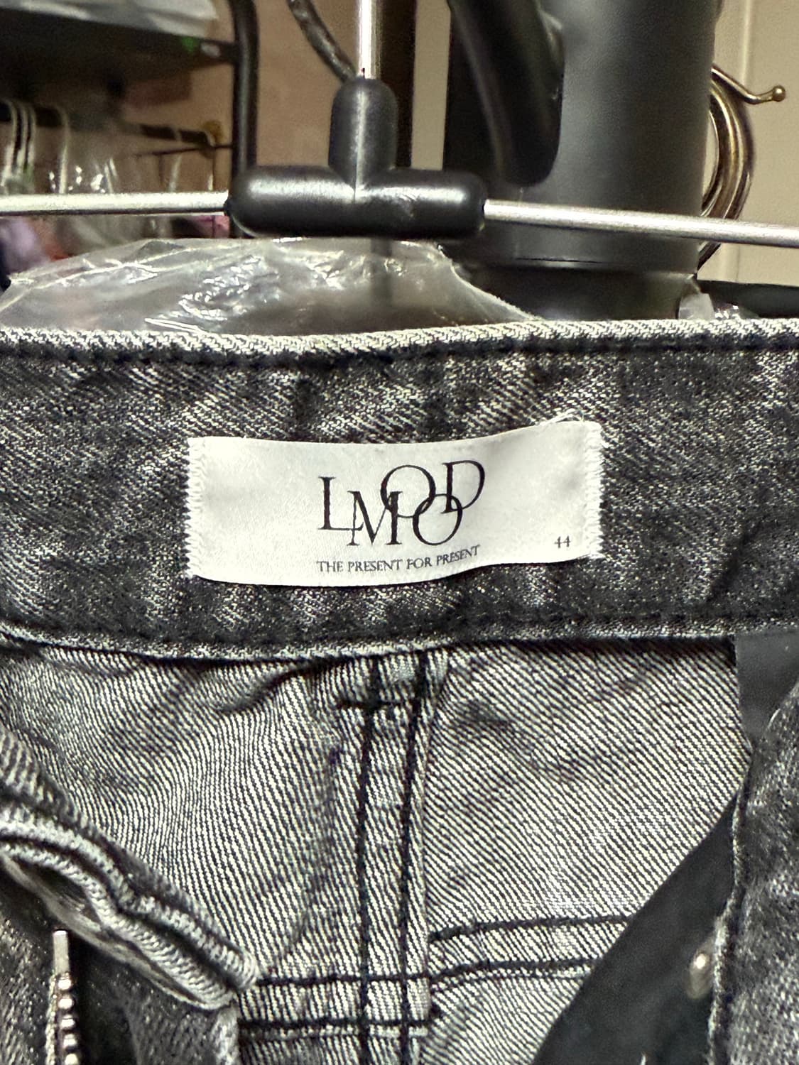 엘무드 - 맥스와이드 데님 팬츠 (볼트블랙/44) 상품이미지3