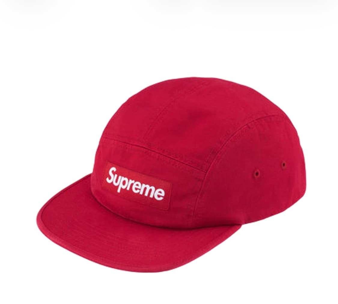 슈프림 워시드 치노 트윌 캠프캡 레드 - 26SS 미개봉 새제품 판매 상품이미지1