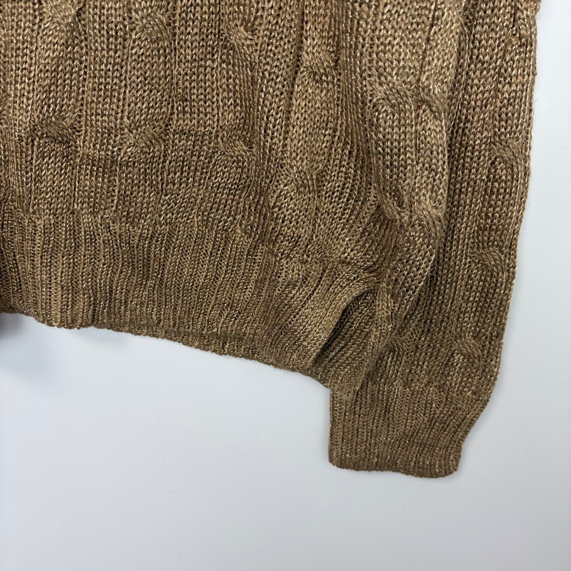 폴로 랄프로렌 금사 꽈배기 니트 티셔츠 상품이미지4