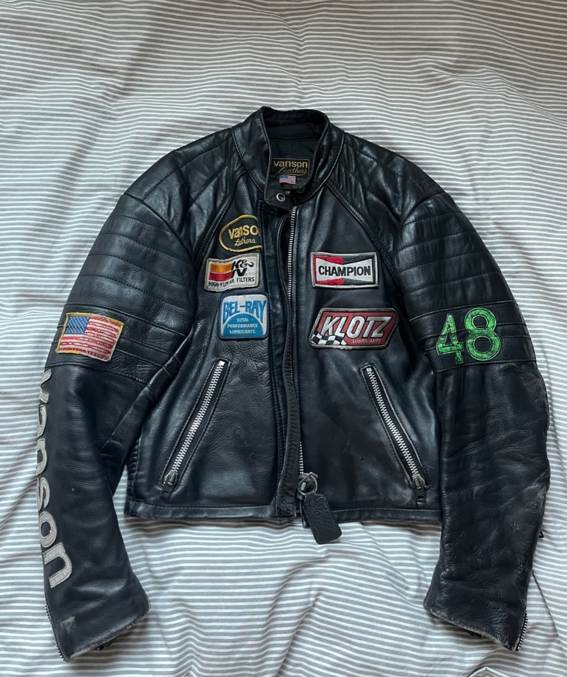 VANSON 밴슨 TC 와펜 라이더 자켓 상품이미지1