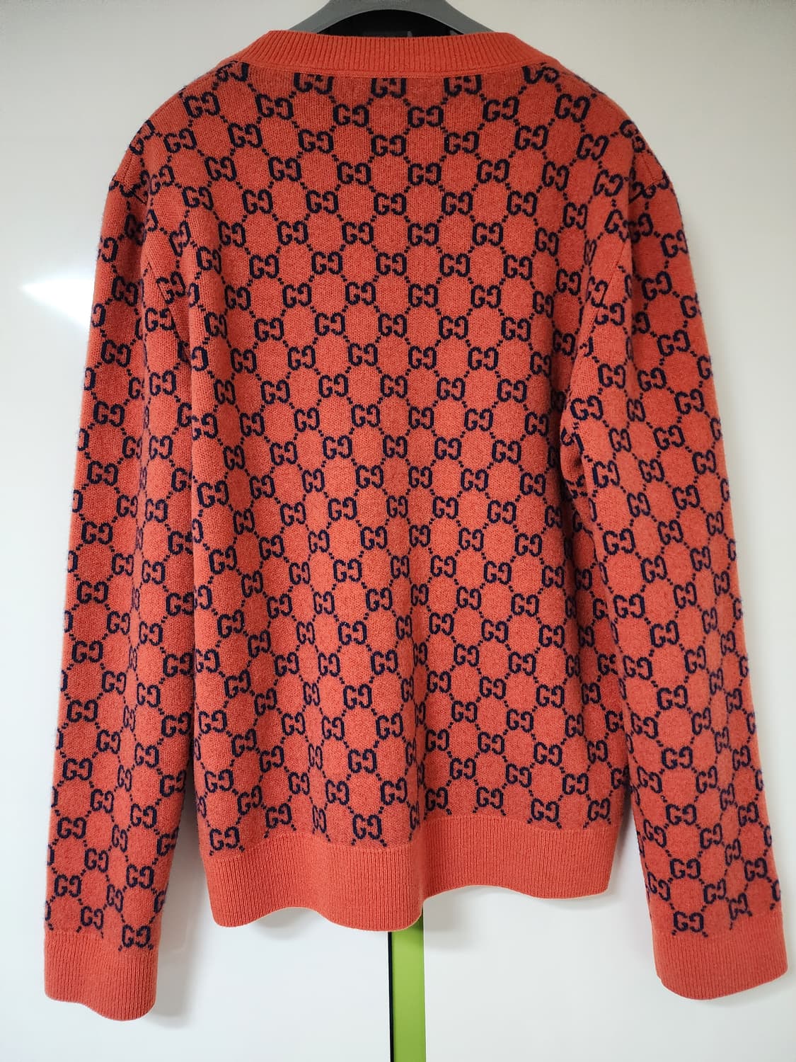 구찌 GG 패턴 오렌지 가디건 XL 100-105사이즈 상품이미지2
