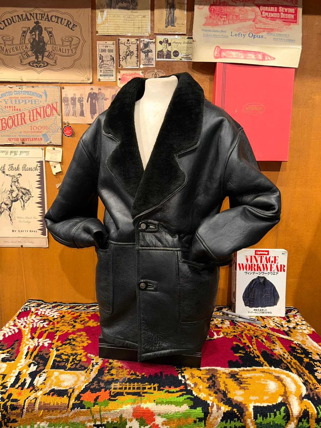 ( XL-2XL ) 가죽무스탕 레더자켓 빈티지가죽 가죽코트 가죽카코트 상품이미지1