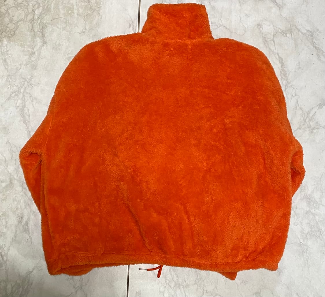 오렌지색 뽀글이 하프집업 풀오버 사이즈 105 오버핏 상품이미지2