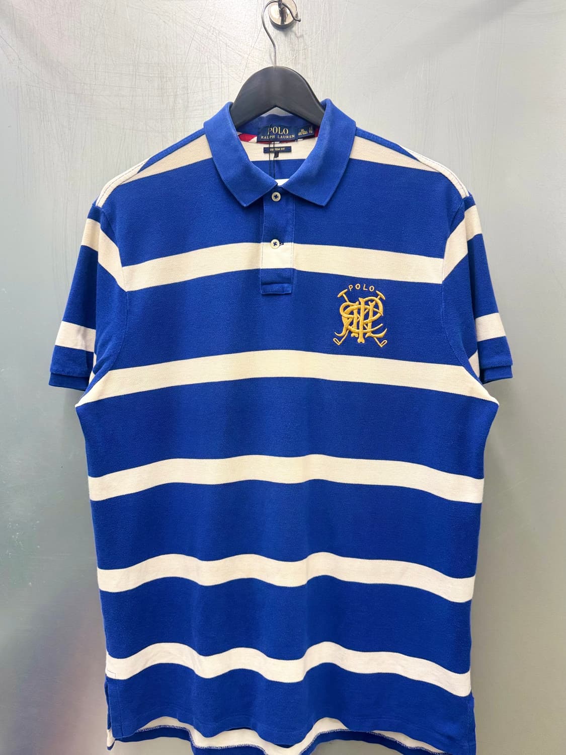 Polo 폴로 랄프로렌 크레스트 스트라이프 반팔 카라 티셔츠 상품이미지1