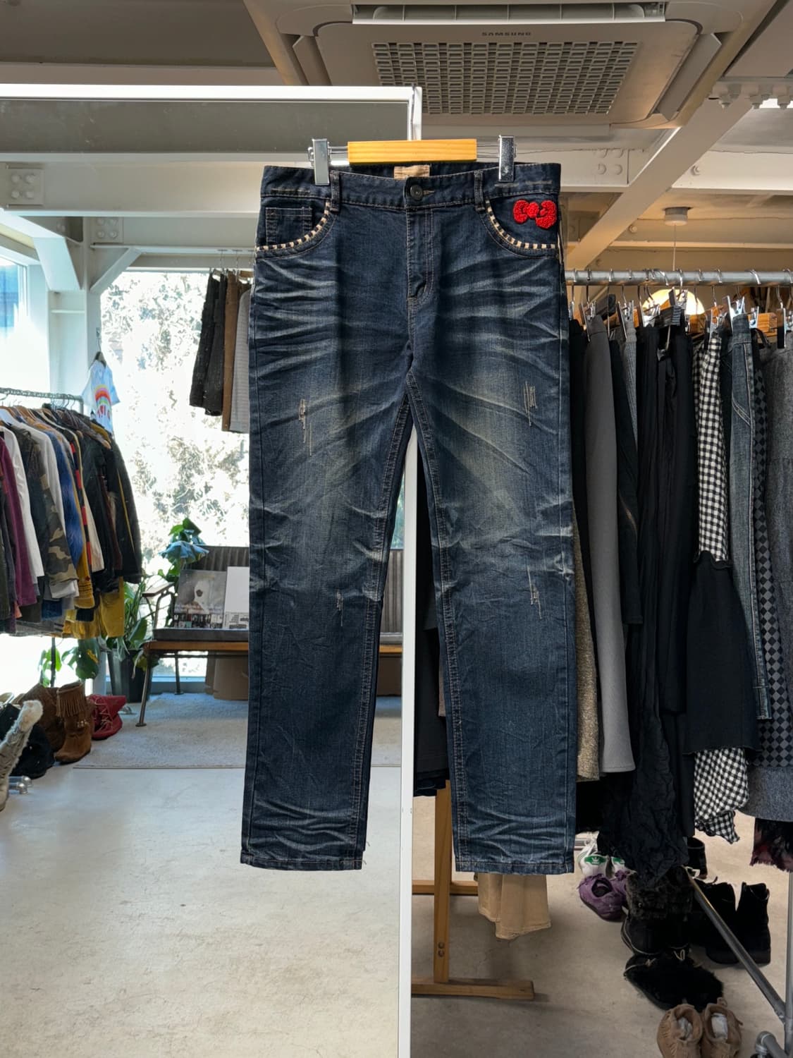 Hamo 키티 데님팬츠 상품이미지3