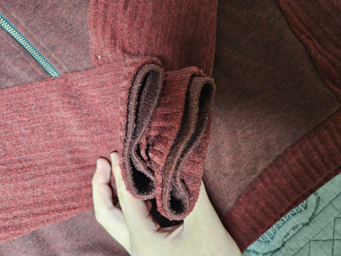 [4] 해칭룸 더블 슬리브 트랙 가디건 다크 레드 버건디 상품이미지5