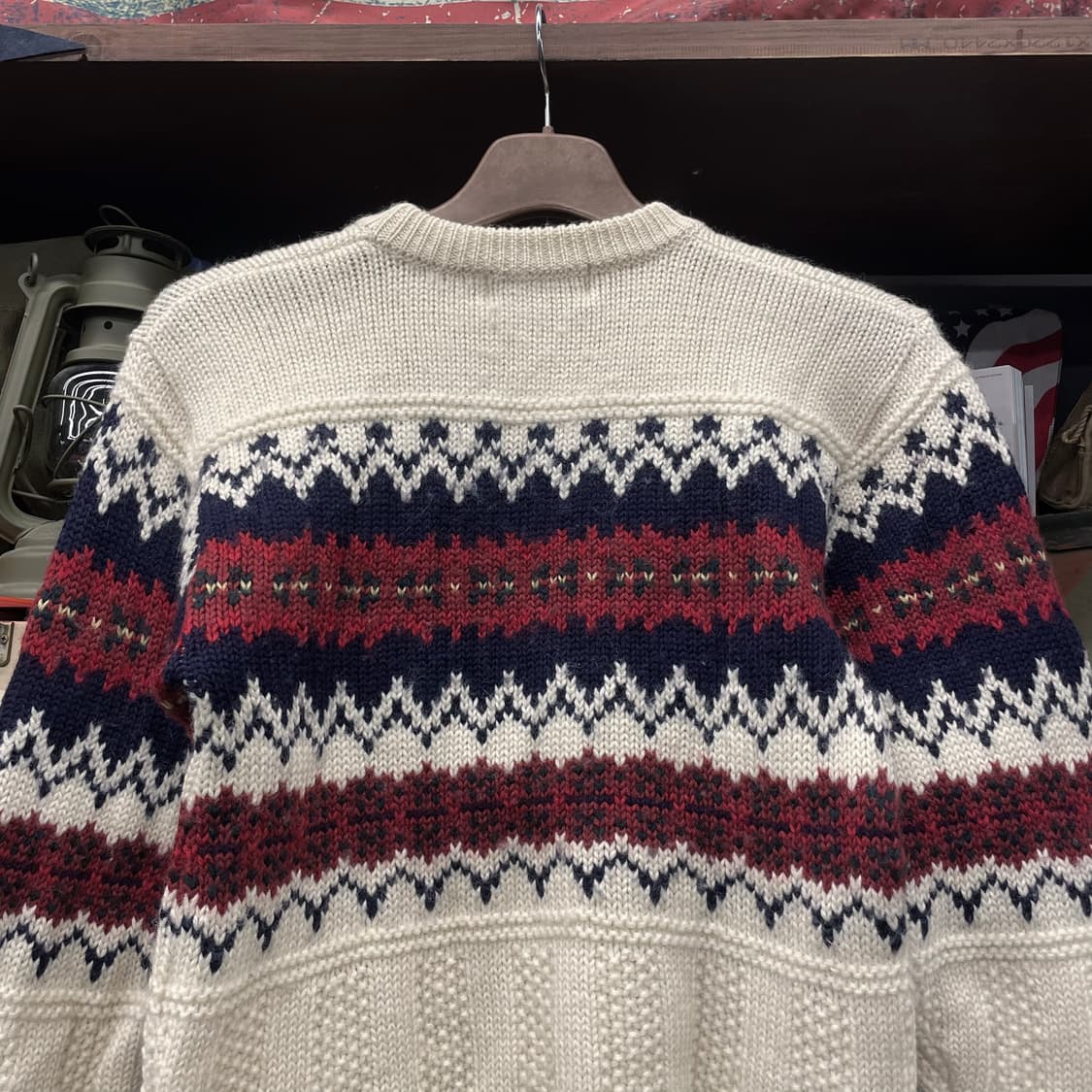 90s 맥그리거 패턴 케이블 라운드 넥 니트 스웨터 상품이미지4