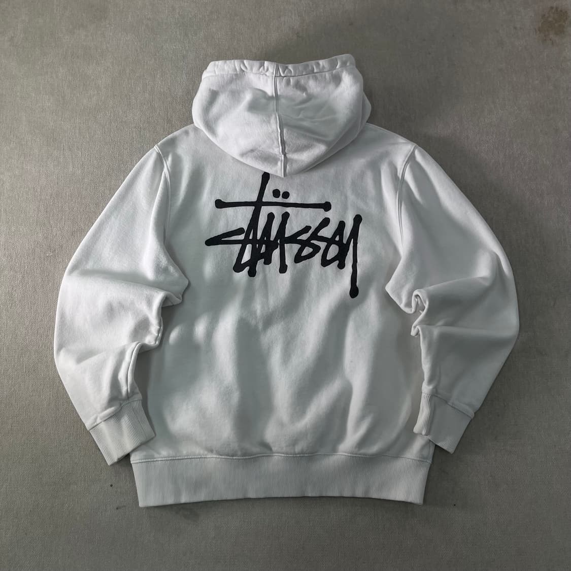 100 스투시 베이직 로고 화이트 후드티 상품이미지1