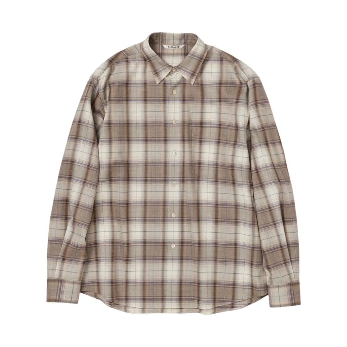 오라리 23aw 베이지 체크 상품이미지1